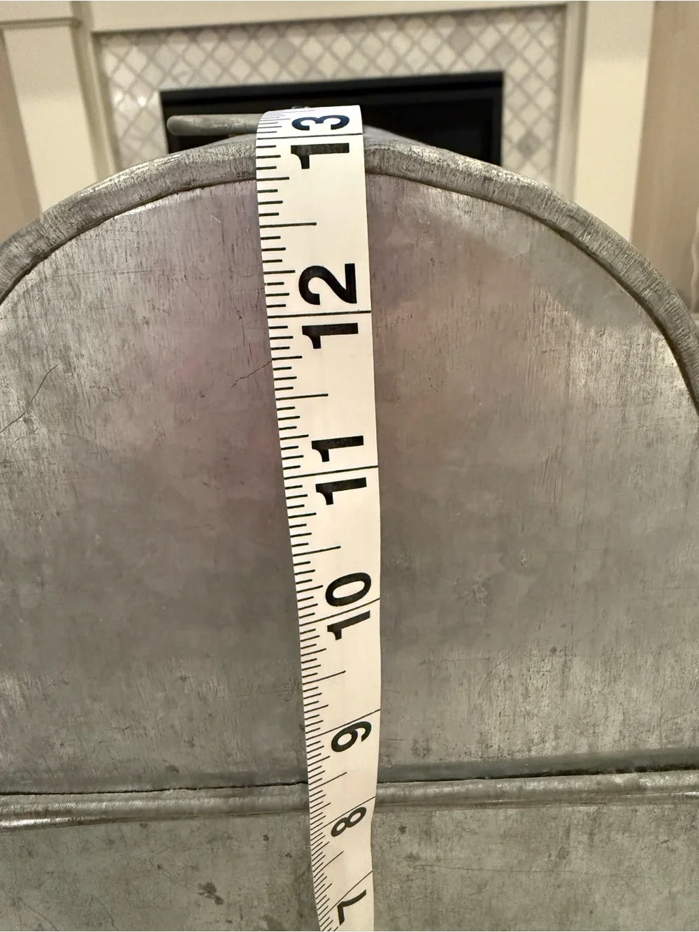 Vintage Galvanized Metal Dome Lunch Box Storage Chest Trunk 10.5x7.5x13